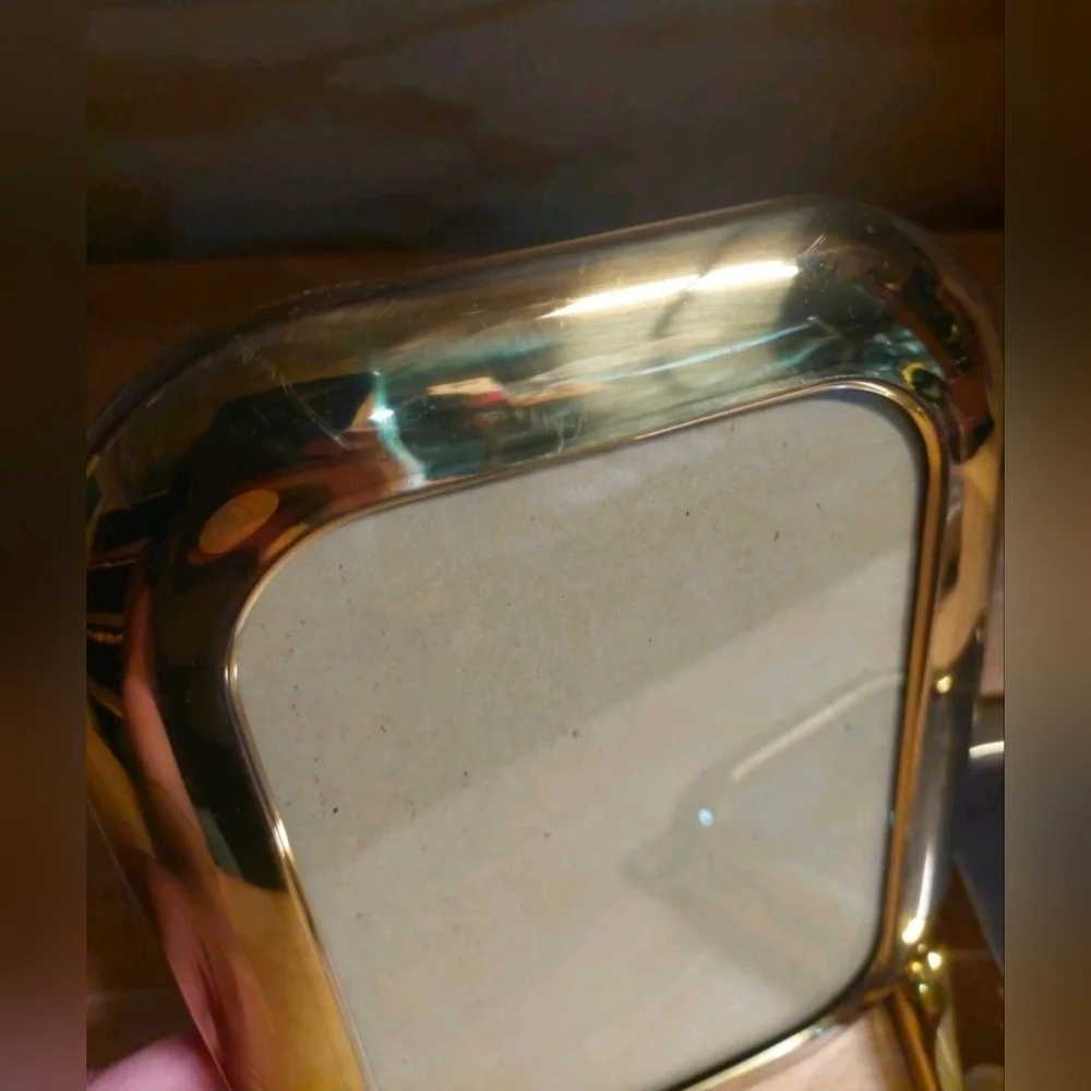 Set Of 2 Solid Brass Vintage Picture Frames. 5x7 Regency